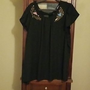 Black top with cap sleeves, with Dumbo